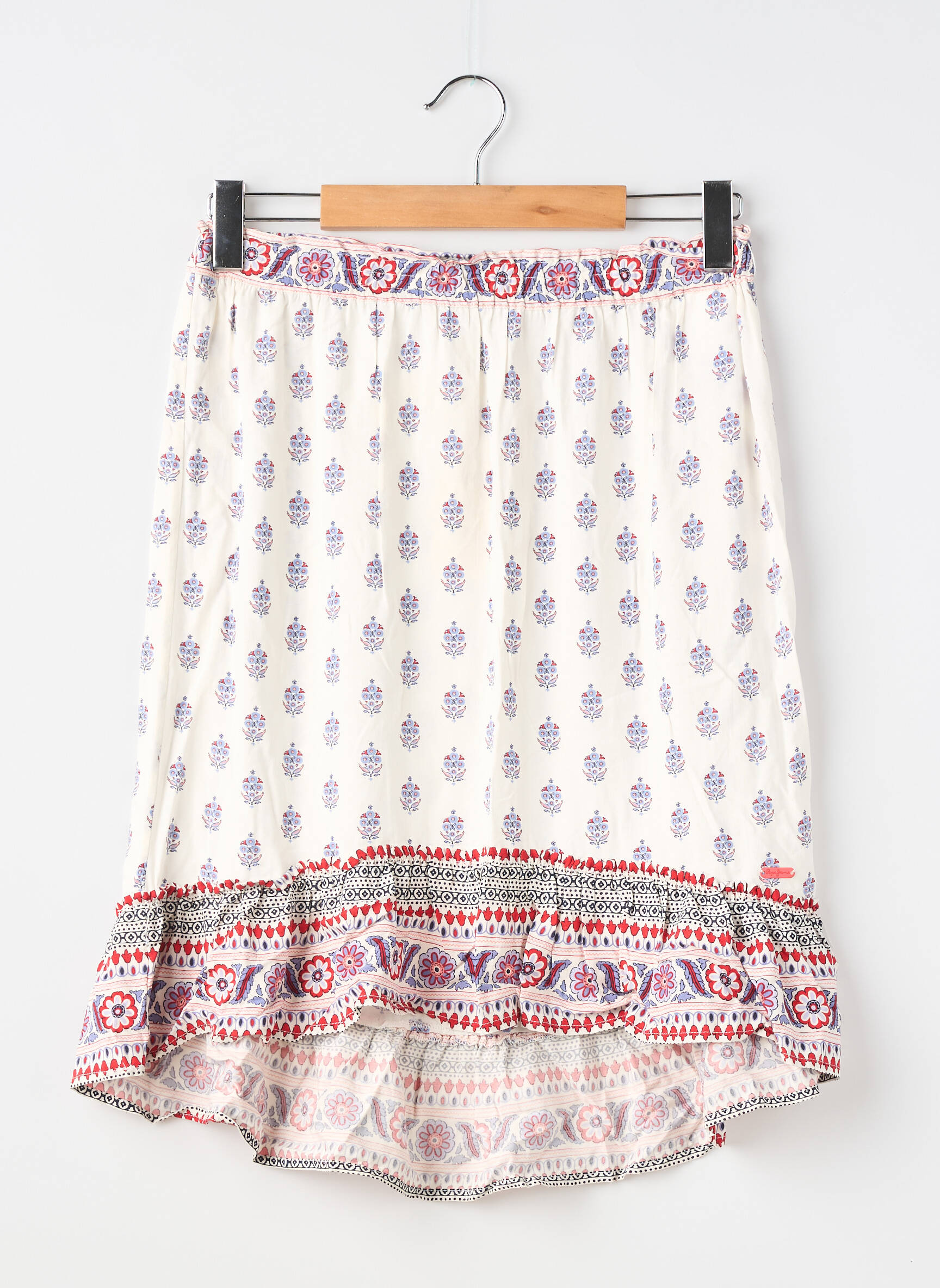 Fustă midi imprimeu floral bej PEPE JEANS fată