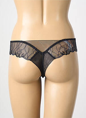 Tanga efect material satinat negru LISE CHARMEL femeie