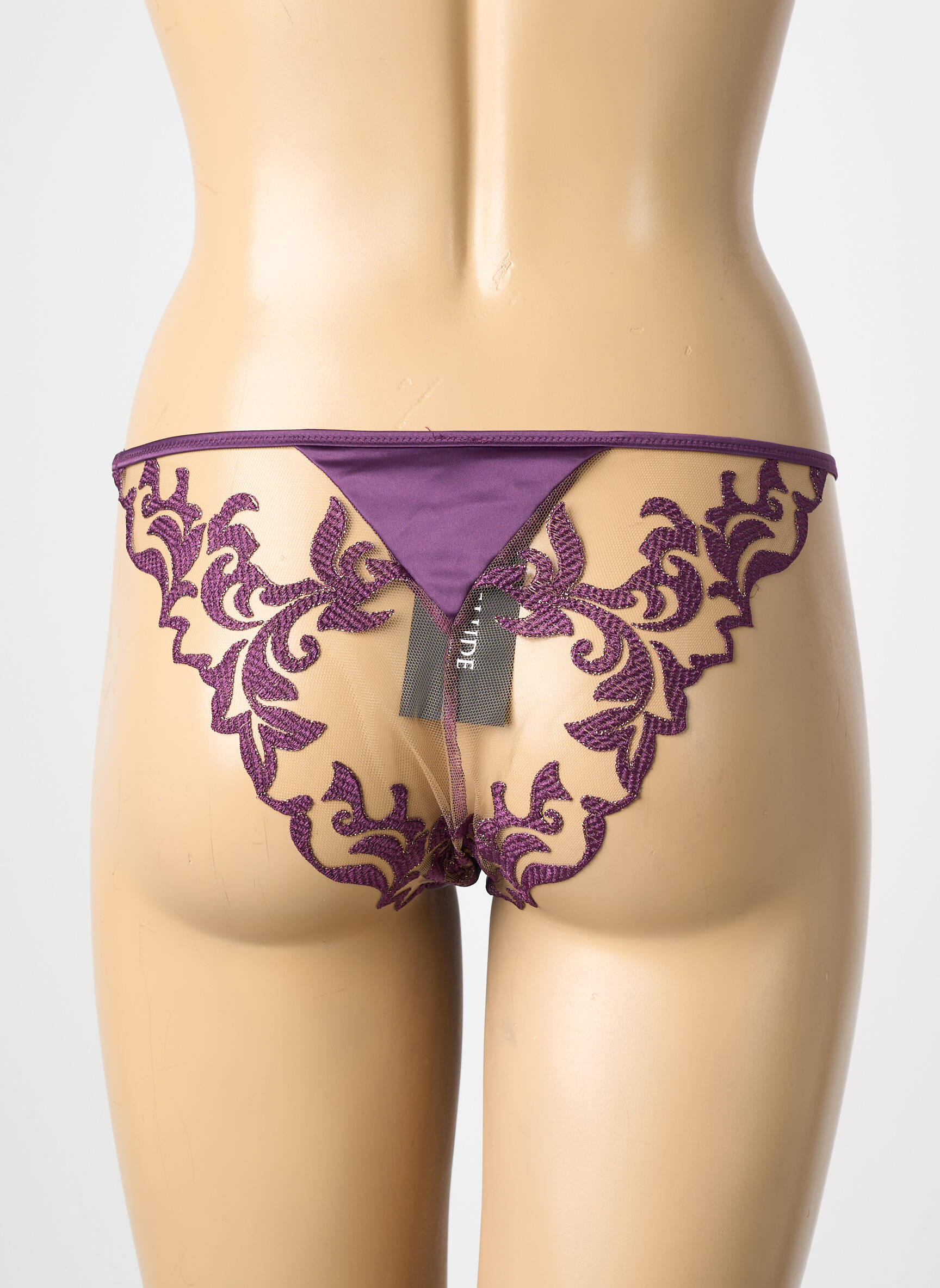 Chilot efect material satinat violet PRELUDE femeie