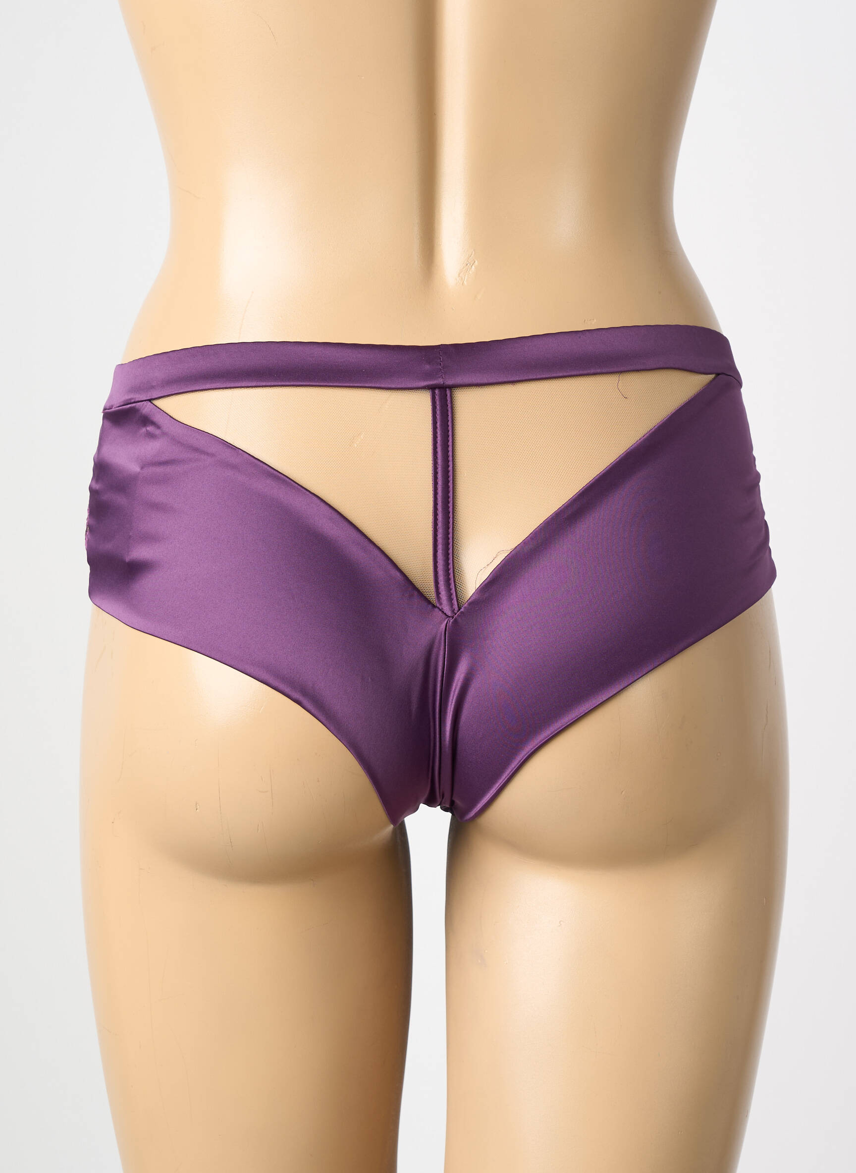 Shorty țesătură satinată violet PRELUDE femeie