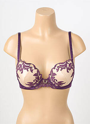 Sutien efect material satinat top sutien push-up violet PRELUDE femeie
