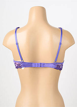 Sutien efect material satinat sutien cupe întregi cu decolteu înalt violet LISE CHARMEL femeie