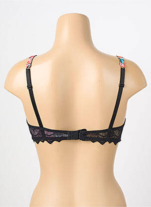 Sutien efect material satinat sutien cupe întregi cu decolteu înalt negru ANTIGEL femeie