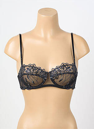 Sutien efect material satinat sutien balconet cu decolteu înalt negru LISE CHARMEL femeie