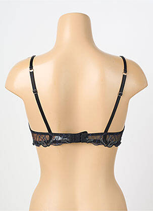 Sutien efect material satinat sutien balconet cu decolteu înalt negru LISE CHARMEL femeie