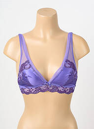 Sutien efect material satinat sutien cupe întregi cu decolteu înalt violet LISE CHARMEL femeie