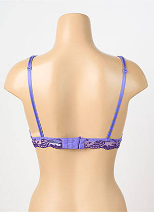 Sutien efect material satinat sutien cupe întregi cu decolteu înalt violet LISE CHARMEL femeie