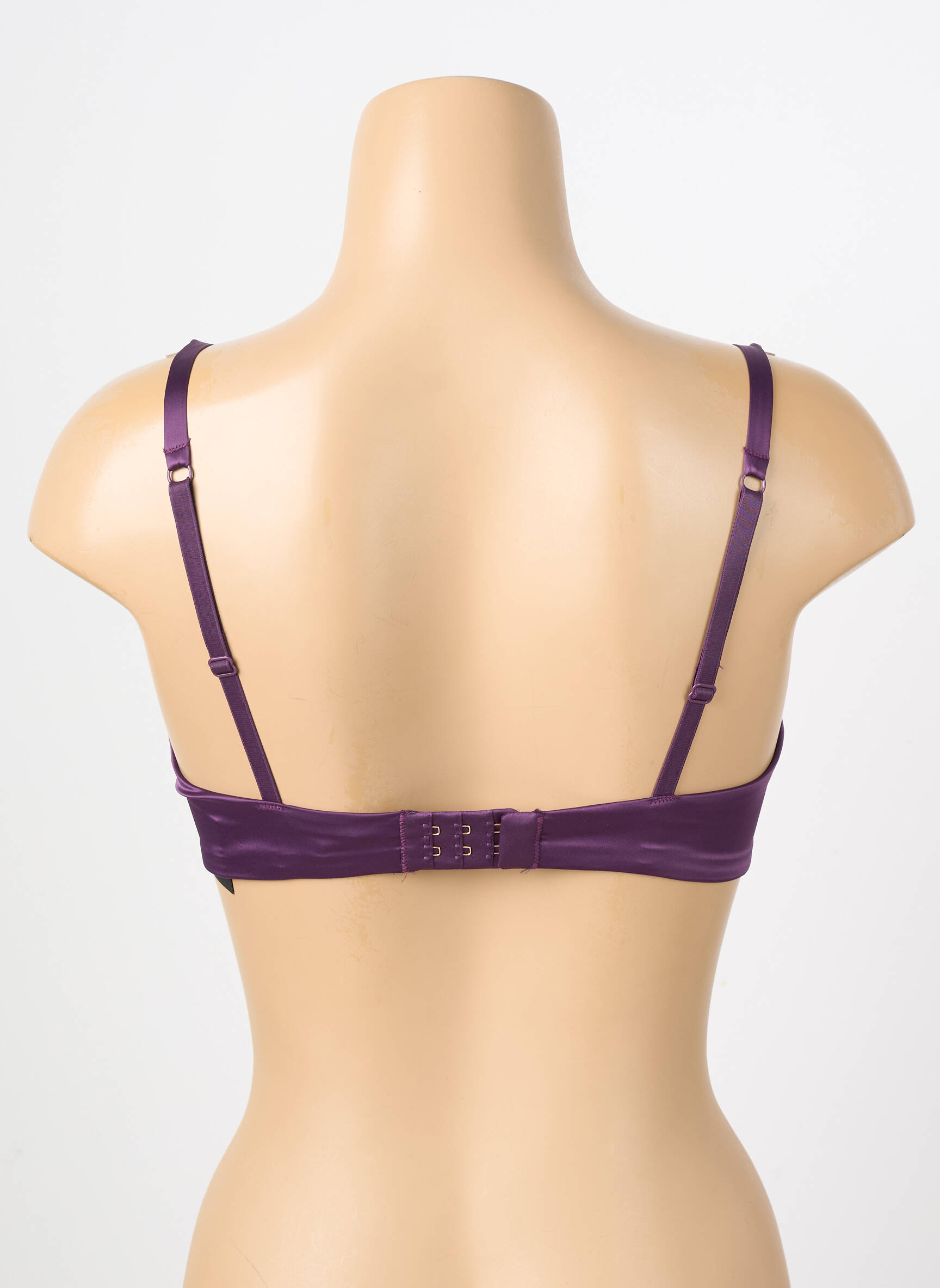Sutien efect material satinat sutien cupe întregi cu decolteu înalt violet PRELUDE femeie