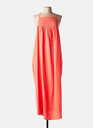 Rochie lungă țesătură crep bretele subțiri roz SUPERDRY femeie