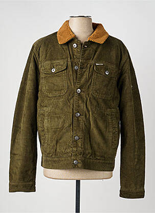 Jachete casual finisaj interior blană sintetică verde IRON AND RESIN bărbat