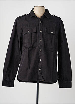 Cămașă cu mâneci lungi croială dreaptă negru IRON AND RESIN bărbat