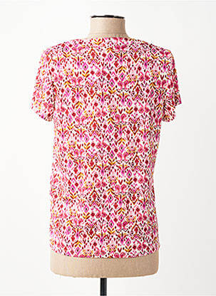 Tricou imprimeu fantezie mâneci scurte roz JULIE GUERLANDE femeie
