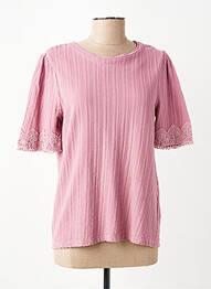 Tricou elasticitate mâneci scurte roz JULIE GUERLANDE femeie