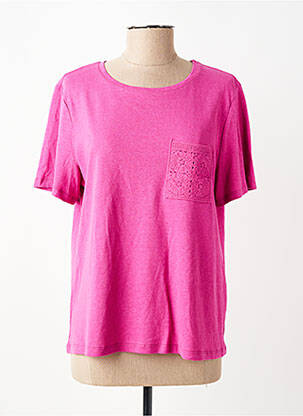 Tricou elasticitate mâneci scurte roz JULIE GUERLANDE femeie