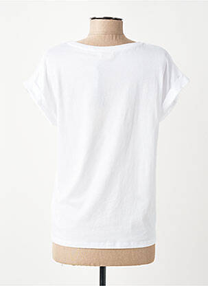 Tricou serigrafie mâneci scurte alb JULIE GUERLANDE femeie