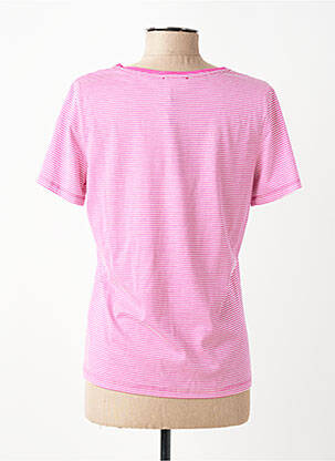 Tricou serigrafie flockată mâneci scurte violet JULIE GUERLANDE femeie