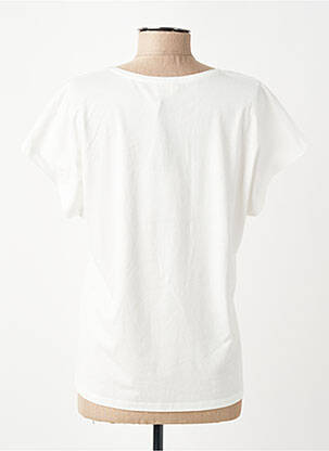 Tricou elasticitate mâneci scurte alb JULIE GUERLANDE femeie