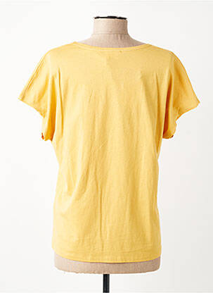 Tricou elasticitate mâneci scurte galben JULIE GUERLANDE femeie