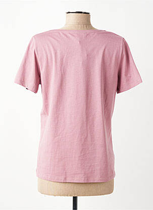 Tricou serigrafie mâneci scurte violet JULIE GUERLANDE femeie