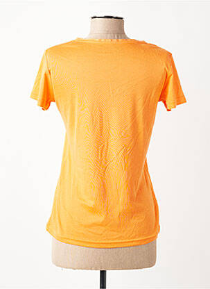Tricou guler în v mâneci scurte portocalie C'EST BEAU LA VIE femeie