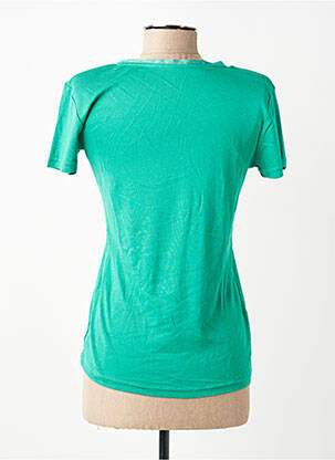 Tricou guler în v mâneci scurte verde C'EST BEAU LA VIE femeie