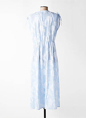 Rochie lungă mâneci scurte mâneci scurte albastru C'EST BEAU LA VIE femeie