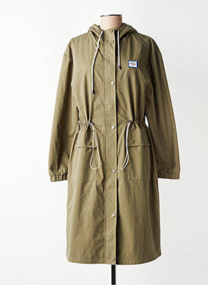 Parka mâneci lungi cu glugă verde C'EST BEAU LA VIE femeie