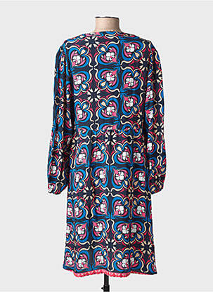 Rochie midi croială fluidă mâneci lungi albastru C'EST BEAU LA VIE femeie