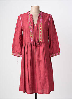 Rochie scurtă mâneci 3/4 mâneci 3/4 roșu JULIE GUERLANDE femeie