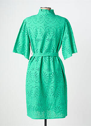Rochie midi mâneci scurte mâneci scurte verde JULIE GUERLANDE femeie
