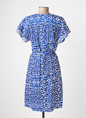 Rochie scurtă mâneci scurte mâneci scurte albastru JULIE GUERLANDE femeie