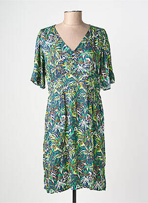 Rochie scurtă mâneci scurte mâneci scurte verde JULIE GUERLANDE femeie