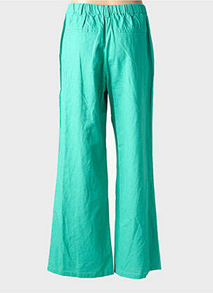 Pantalon larg închidere cu fermoar sub clapetă cu nasturi mărime normală verde C'EST BEAU LA VIE femeie