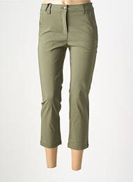Pantalon chino țesătură poplin mărime normală verde JULIE GUERLANDE femeie