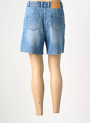 Șort țesătură denim talie înaltă albastru C'EST BEAU LA VIE femeie