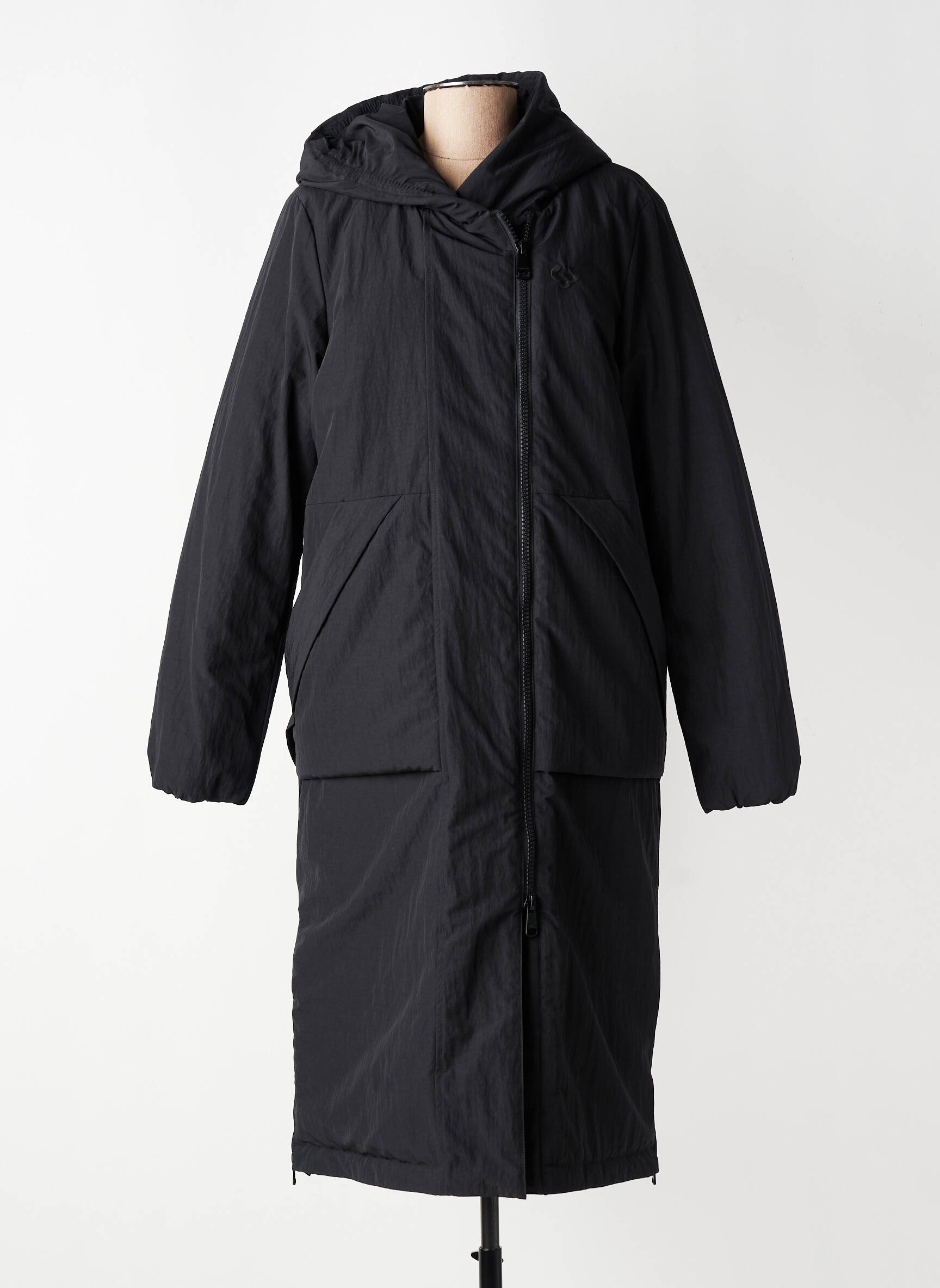 Geacă matlasată mâneci lungi cu glugă negru RAGWEAR femeie