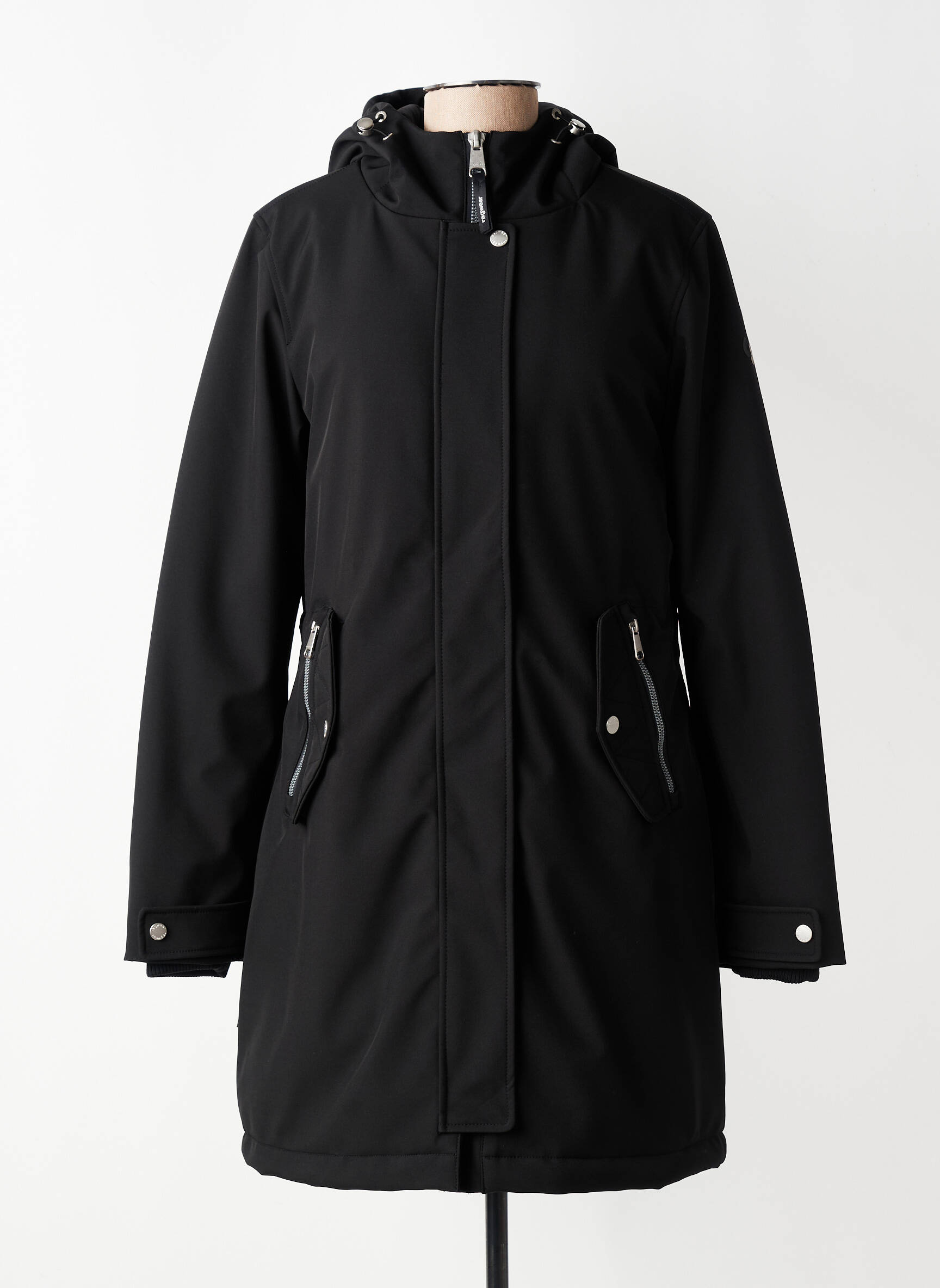 Geacă matlasată buzunare cu glugă negru RAGWEAR femeie