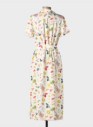 Rochie lungă țesătură poplin mâneci scurte bej RAGWEAR femeie