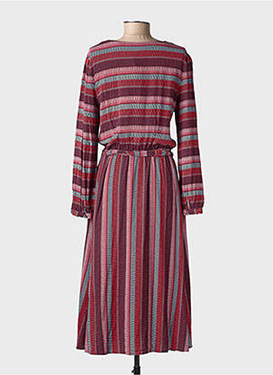 Rochie lungă imprimeu fantezie mâneci lungi roșu RAGWEAR femeie