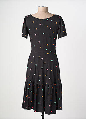 Rochie midi mâneci scurte mâneci scurte negru RAGWEAR femeie
