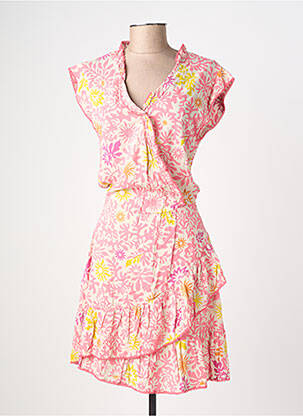 Rochie scurtă mâneci scurte mâneci scurte roz RAGWEAR femeie