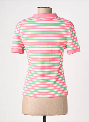 Polo imprimeu dungi mâneci scurte roz RAGWEAR femeie