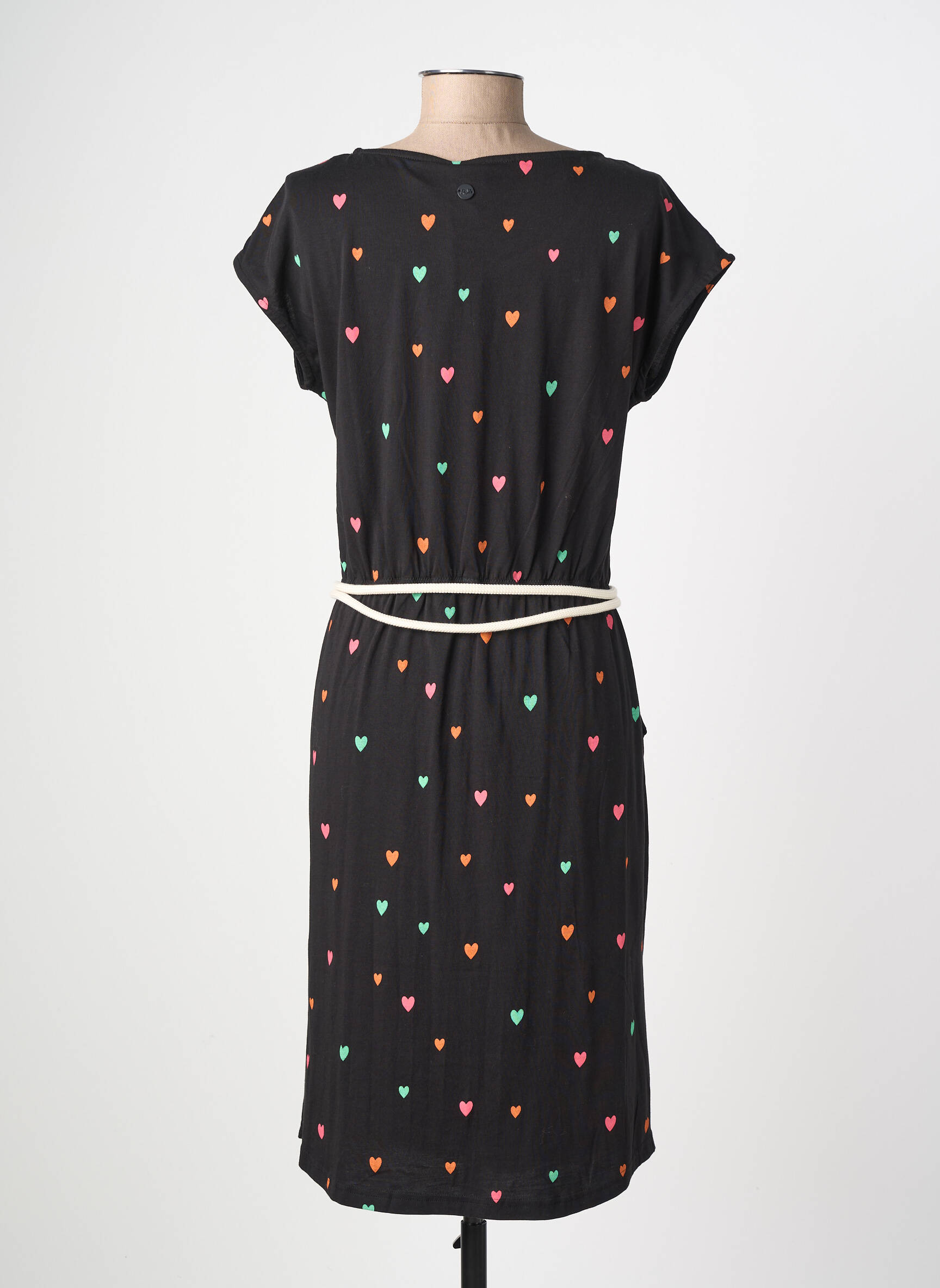 Rochie midi mâneci scurte mâneci scurte negru RAGWEAR femeie