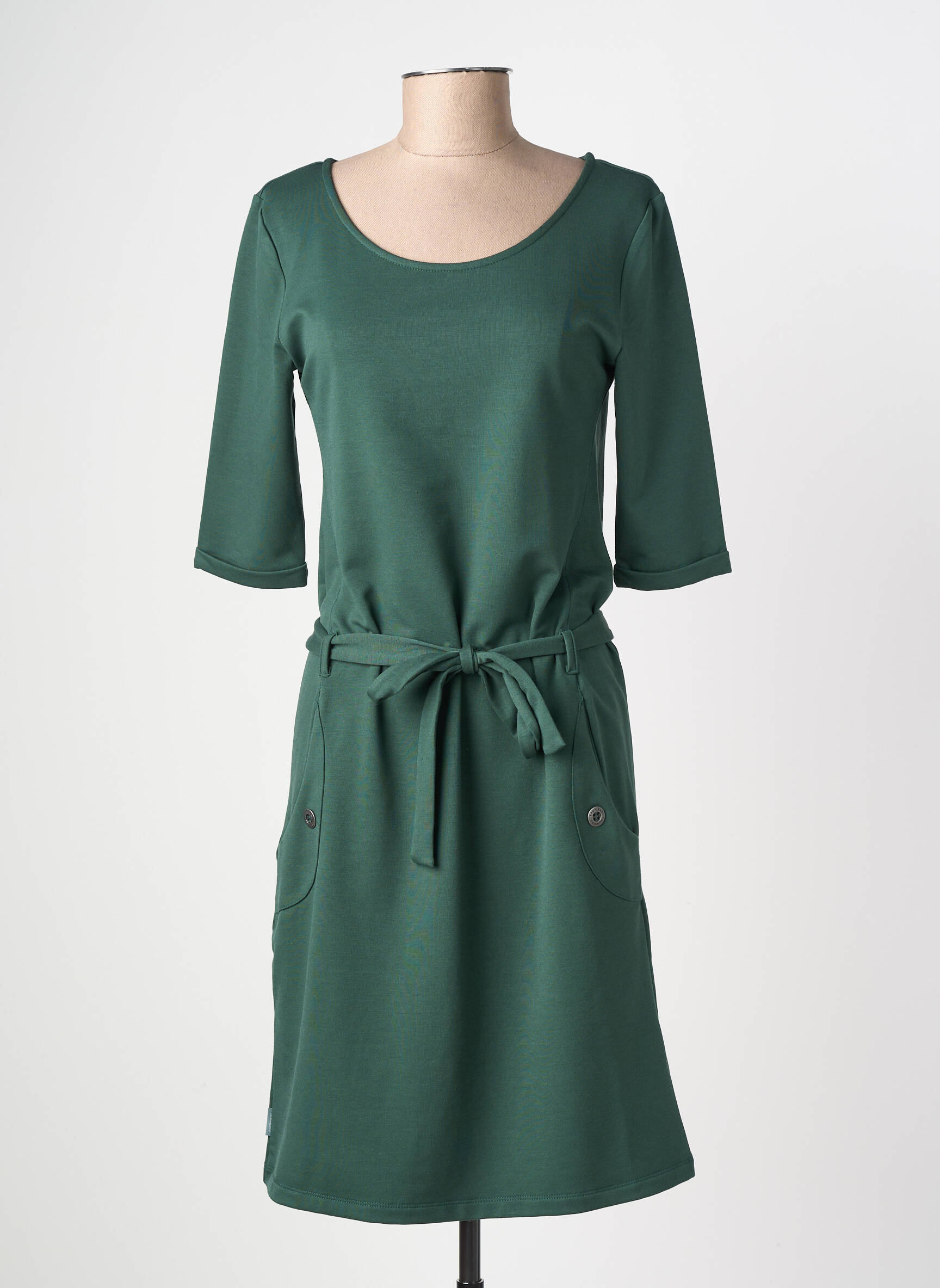 Rochie midi mâneci 3/4 mâneci 3/4 verde RAGWEAR femeie