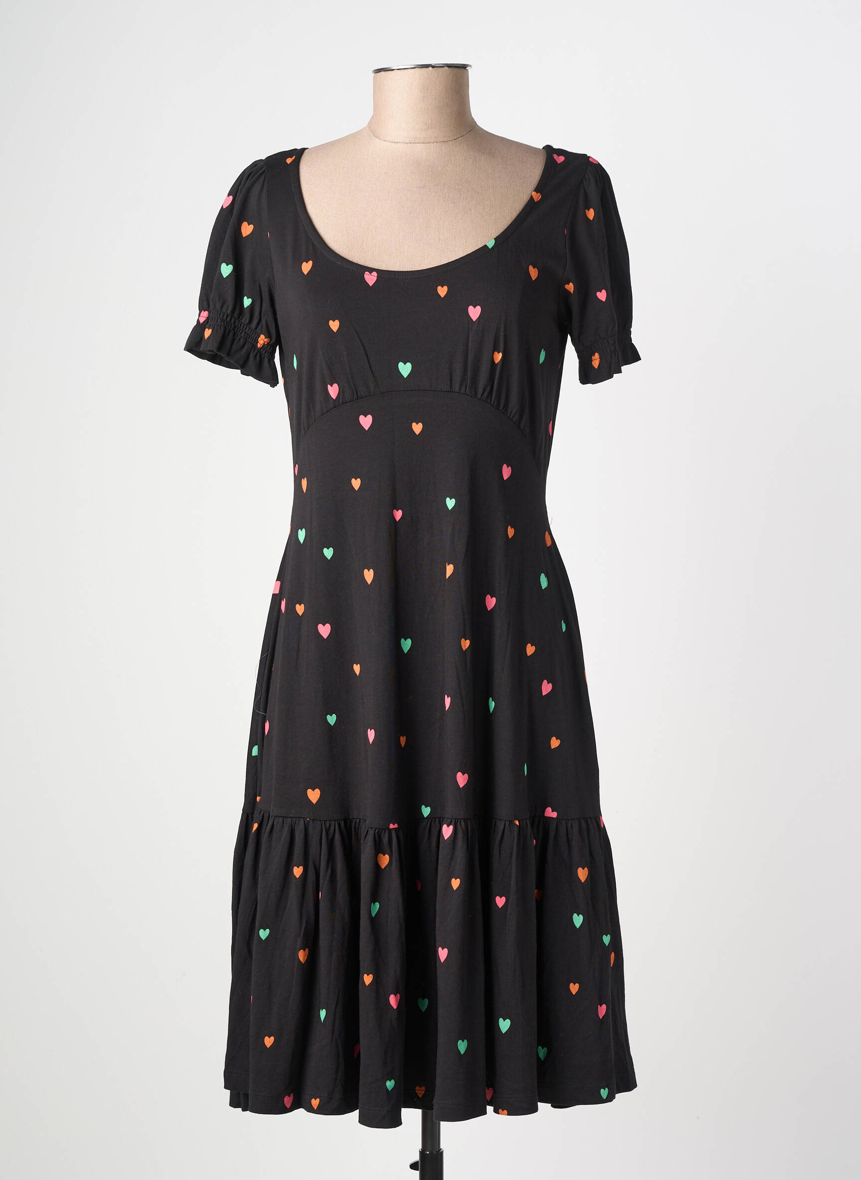 Rochie midi mâneci scurte mâneci scurte negru RAGWEAR femeie