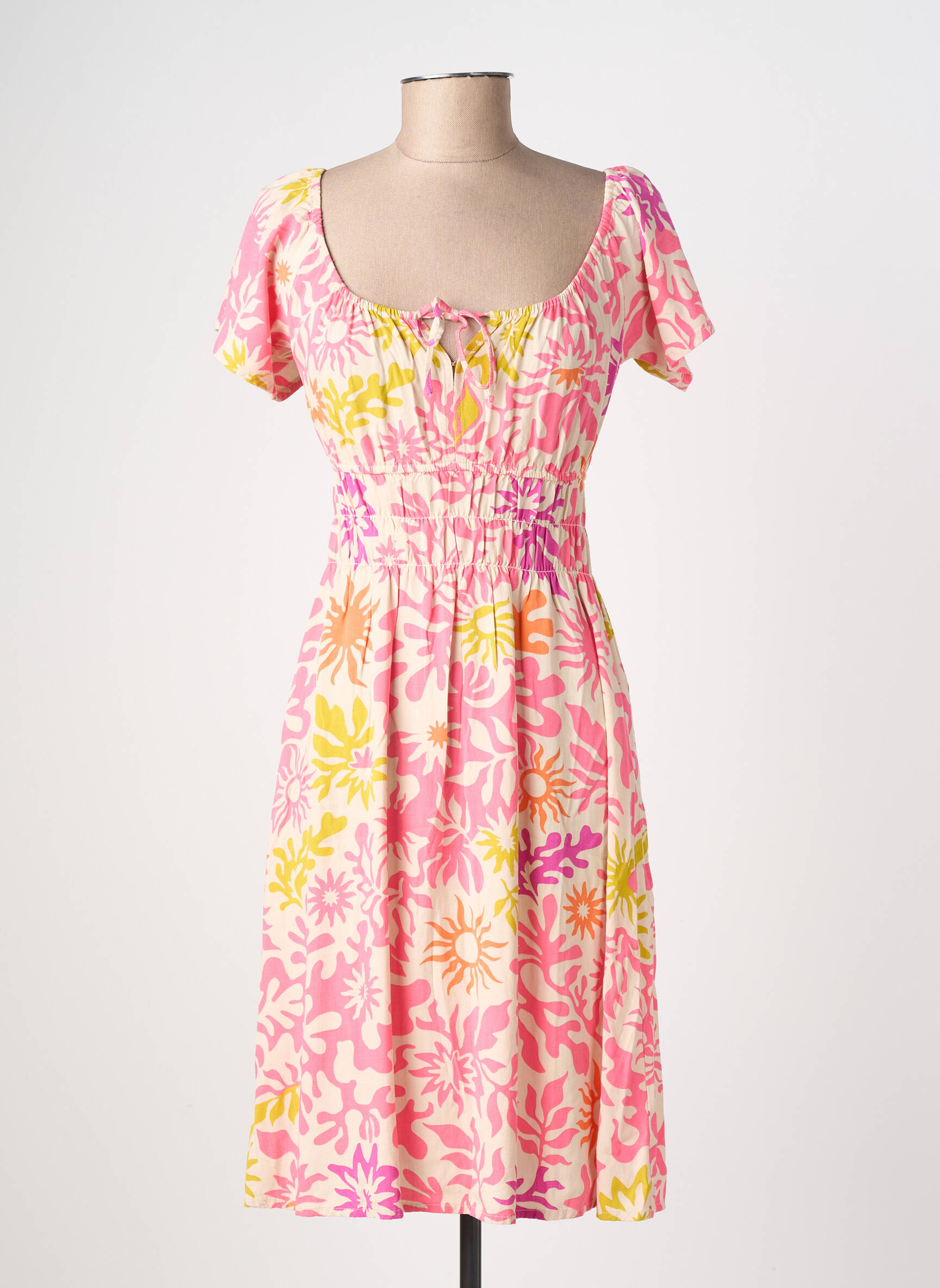 Rochie scurtă mâneci scurte mâneci scurte roz RAGWEAR femeie