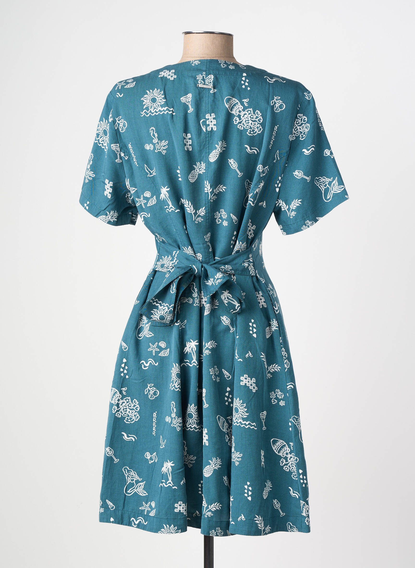 Rochie scurtă mâneci scurte mâneci scurte verde RAGWEAR femeie