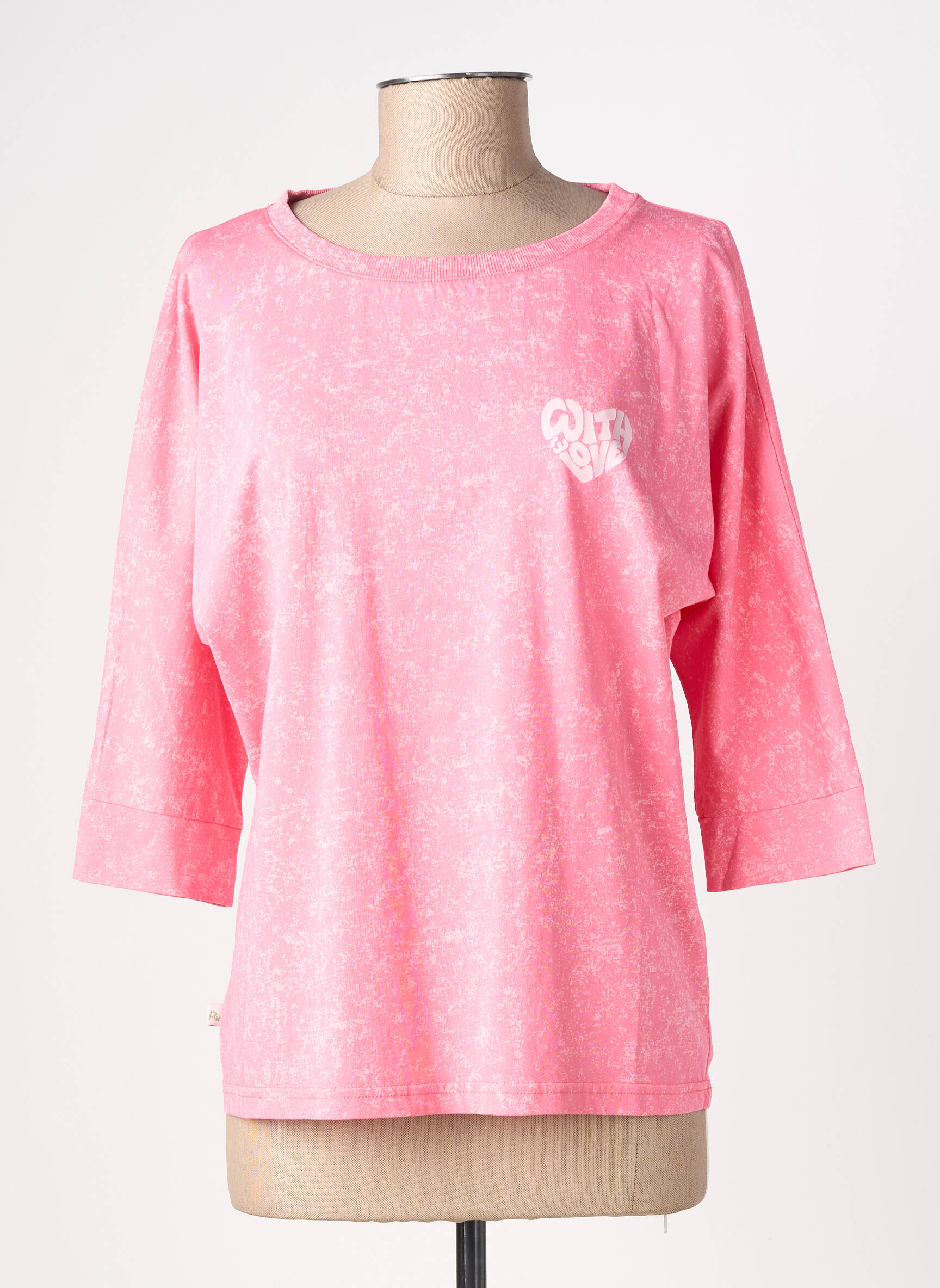 Tricou mâneci 3/4 mâneci 3/4 roz RAGWEAR femeie