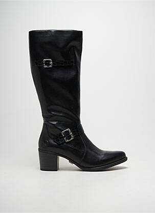 Cizme material neted toc de 4 la 6 cm negru RIEKER femeie