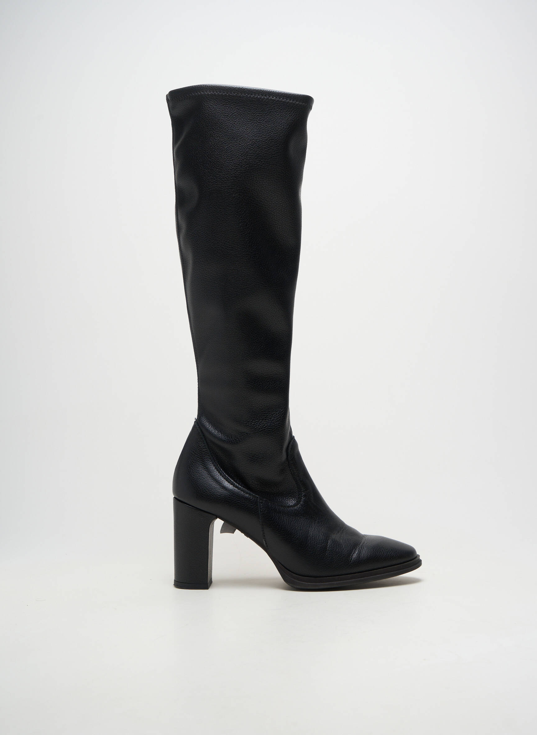 Cizme material neted toc de 7 la 9 cm negru WONDERS femeie